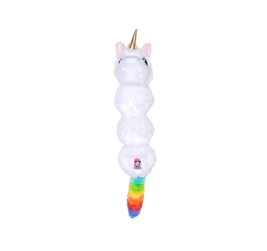 Rainbow Unicorn Squeaker Plush Dog Toy