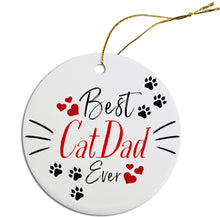 Load image into Gallery viewer, Ceramic Ornaments - Best Cat Mom/Dad Ever
