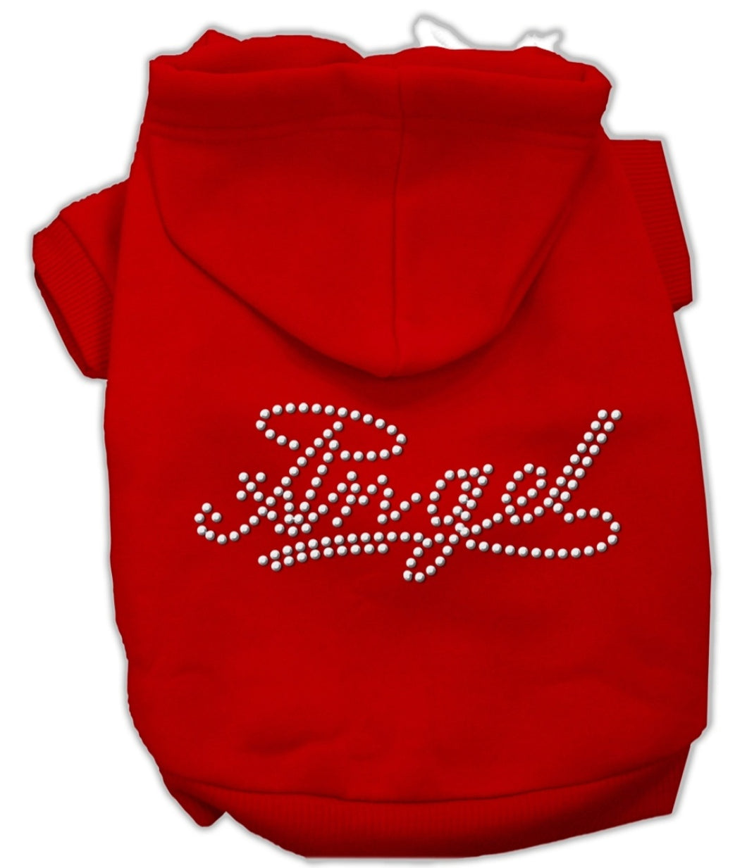 Angel Rhinestone Hoodie - Red