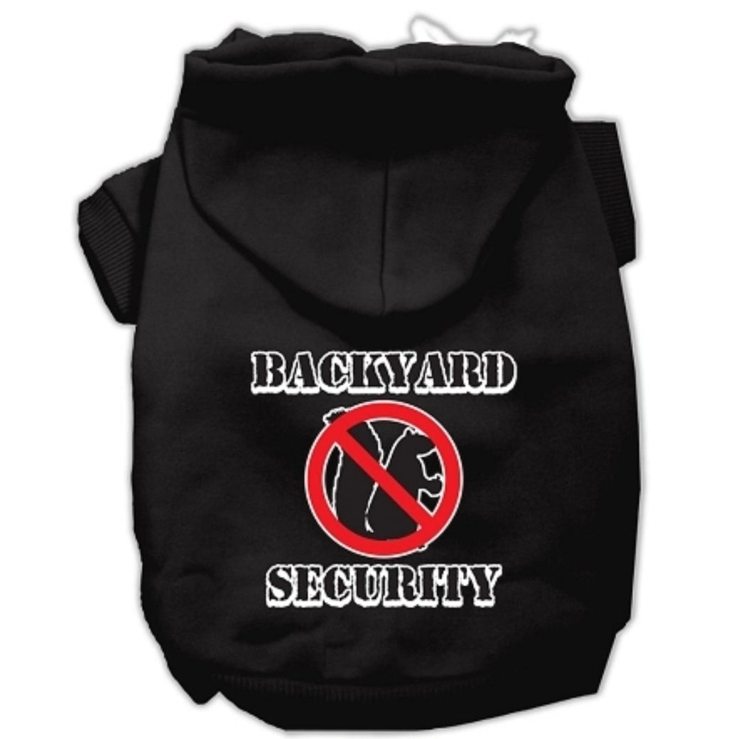 Backyard Security Screen Print Hoodie - Black