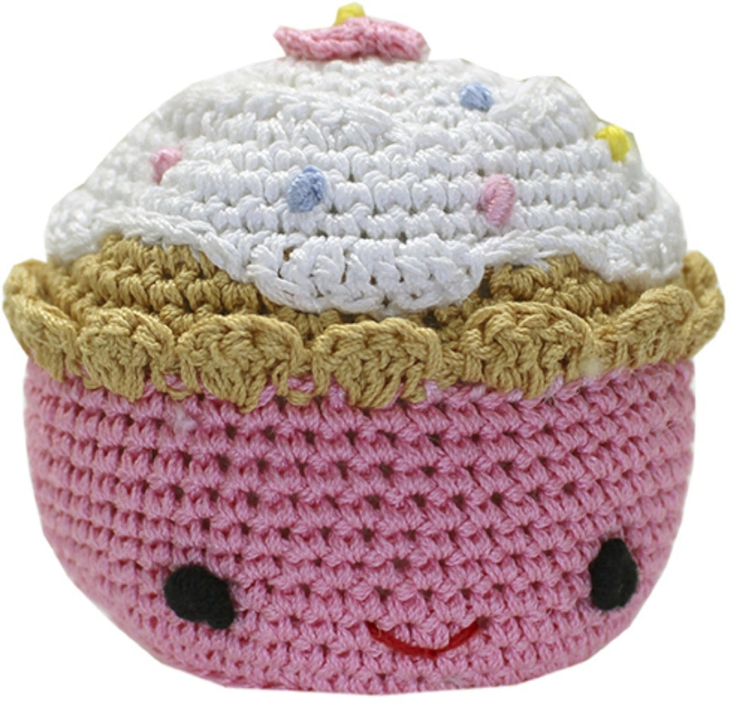 Pink Cupcake Organic Cotton Small Dog Toy