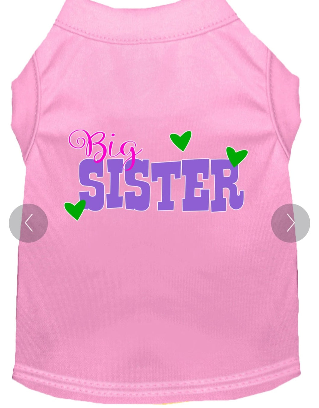 Big Sister Screen Print Shirt - Pink