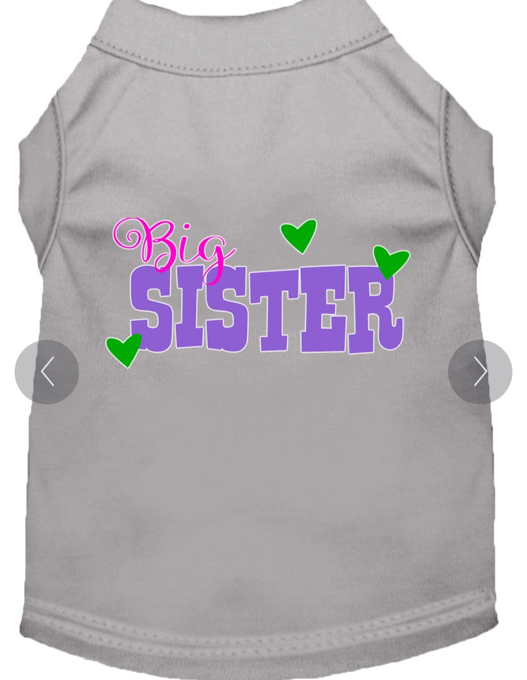 Big Sister Screen Print Shirt - Gray