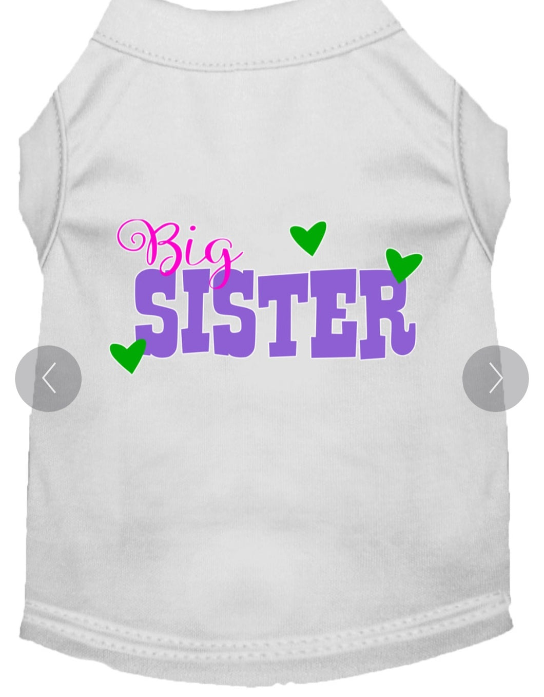 Big Sister Screen Print Shirt - White