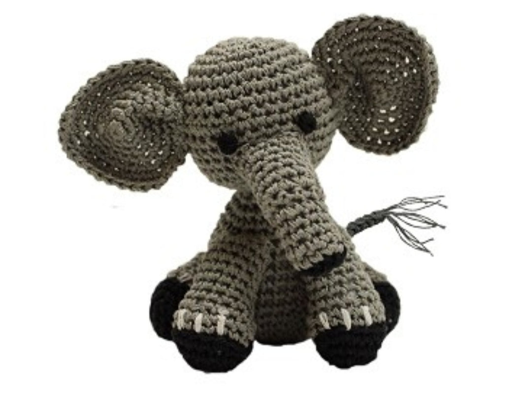 Elephant Organic Cotton Small Dog Toy